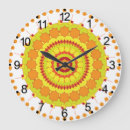 Recherche de mandala orange horloges Jaune