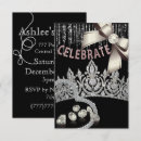 Search for pink black and silver glitter invitations Diamonds