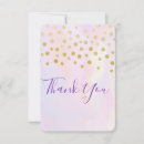 Search for purple and gold thank you cards Faux glitter