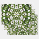 Search for lilies wrapping paper Green