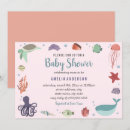 Search for coral baby shower invitations Whale
