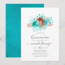 Recherche de quinceanera corail invitations Été