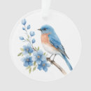 Search for blue bird ornaments Watercolor
