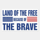 Search for because of the brave stickers America