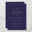Recherche de bar bat mitzvah invitations Feuille d'or
