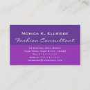 Recherche de consultant en matière de mode cartes visite Conseiller