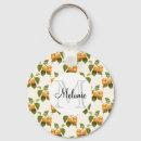 Search for orange fruit keychains Green leaves