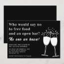 Search for open bar and a wedding invitations Funny