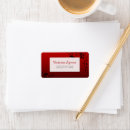 Search for winter rose return address labels Black