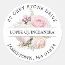 Search for quinceanera return address labels 15th birthday