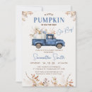 Search for truck baby shower invitations Blue pumpkin truck