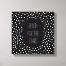 Search for white star canvas prints Black
