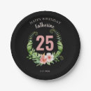 Search for 25th birthday plates Floral