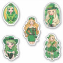Search for irish girl stickers Green