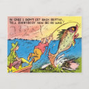 Search for vintage fishing postcards Funny