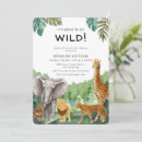 Search for wildlife baby shower invitations Cute safari animals