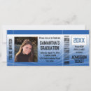Search for ticket graduation invitations Blue