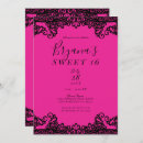 Search for hot pink sweet 16 invitations Trendy