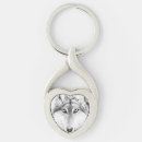 Recherche de loup noir porteclés Noir et blanc