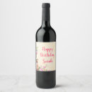 Search for happy birthday flowers wine labels Watercolor