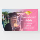 Search for pink graduation banners Congrats grad