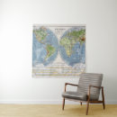 Search for world map tapestries Vintage