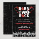 Search for rock and roll birthday invitations Two
