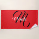 Search for initial beach towels Typography