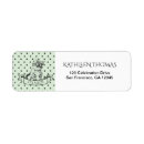 Search for green paw print return address labels Cute