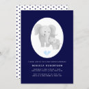 Search for navy blue grey baby shower invitations Elephant