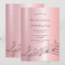 Search for music birthday invitations Glamourous