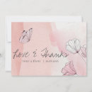 Search for butterfly wedding thank you cards Pink