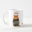 Search for funny cat quote mugs Watercolor