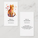 Recherche de papier chat cartes visite Aquarelle