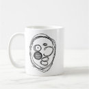 Recherche de visage abstrait tasses Portrait minimaliste