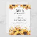 Search for sunflower 50th birthday invitations Elegant
