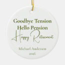 Search for hello ornaments Goodbye tension hello pension