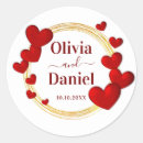 Search for red heart save the date stickers Elegant