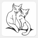 Search for cat couple stickers Black and white