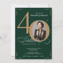 Search for green 40th birthday invitations Fortieth