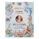 Search for mermaid birthday party posters Cute