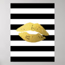 Search for gold lips posters Elegant