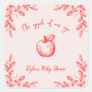 Search for red apple stickers Apple baby shower
