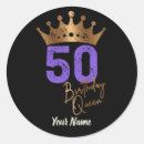 Search for birthday queen stickers 50th