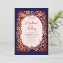 Search for copper and navy wedding invitations Autumn