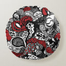Recherche de paisley coussins Rouge
