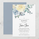 Search for communion christening invitations Dusty blue floral