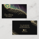 Recherche de plume de paon cartes visite Maquilleur