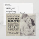 Search for burlap wedding save the dates Typography