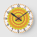 Recherche de mandala orange horloges Jaune